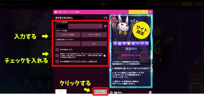 アカウント情報登録4